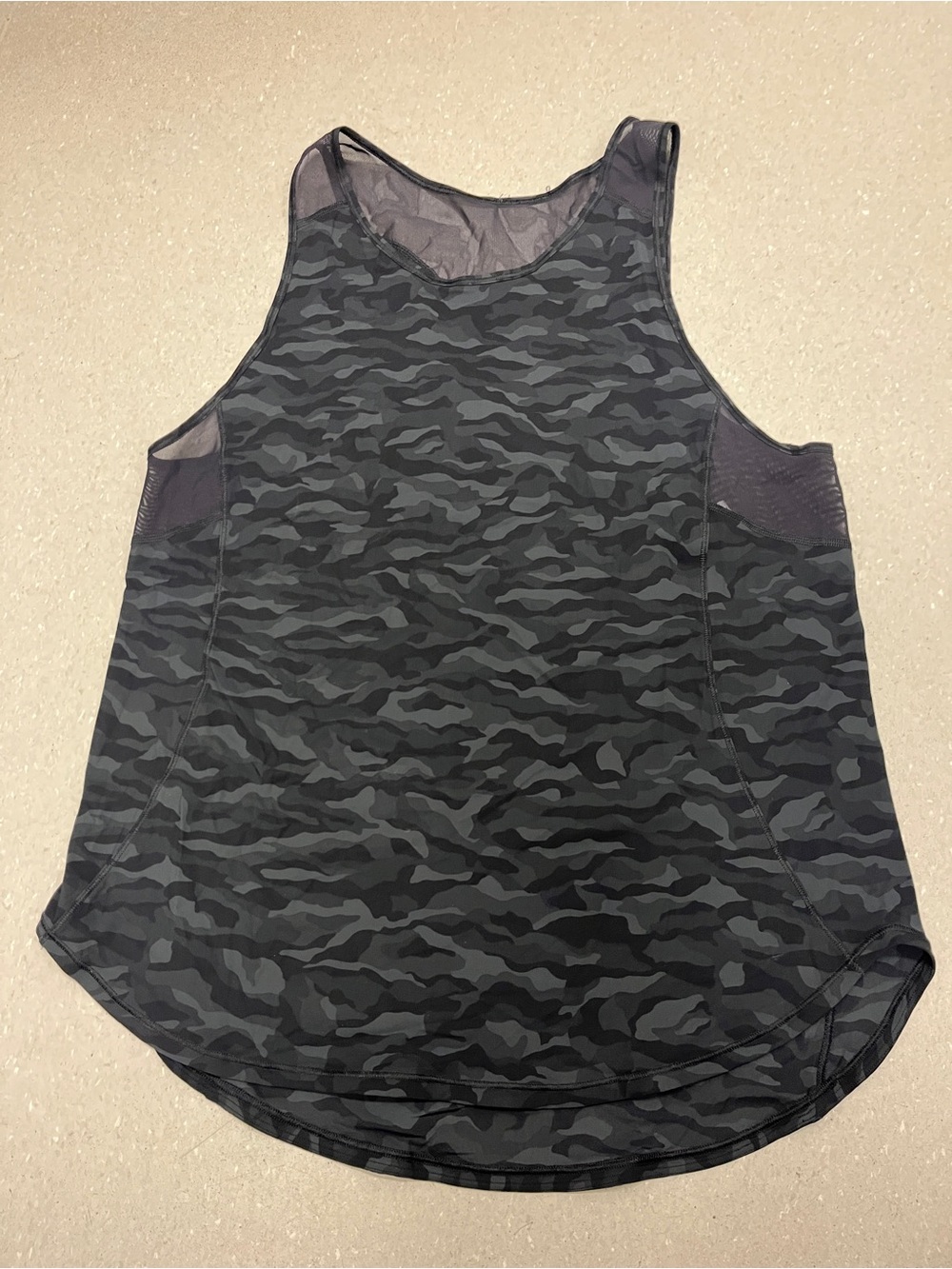 Lululemon Sculpt Tank II - Sequoia Camo Print Deep Coal Black size 12